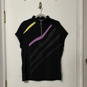 Jamie Sadock Black Top with Yellow Detail
